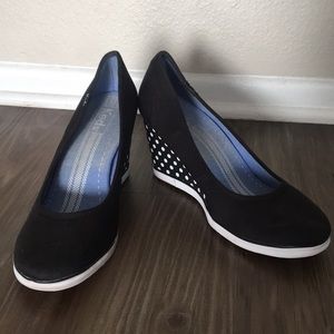 Keds Black Wedges
